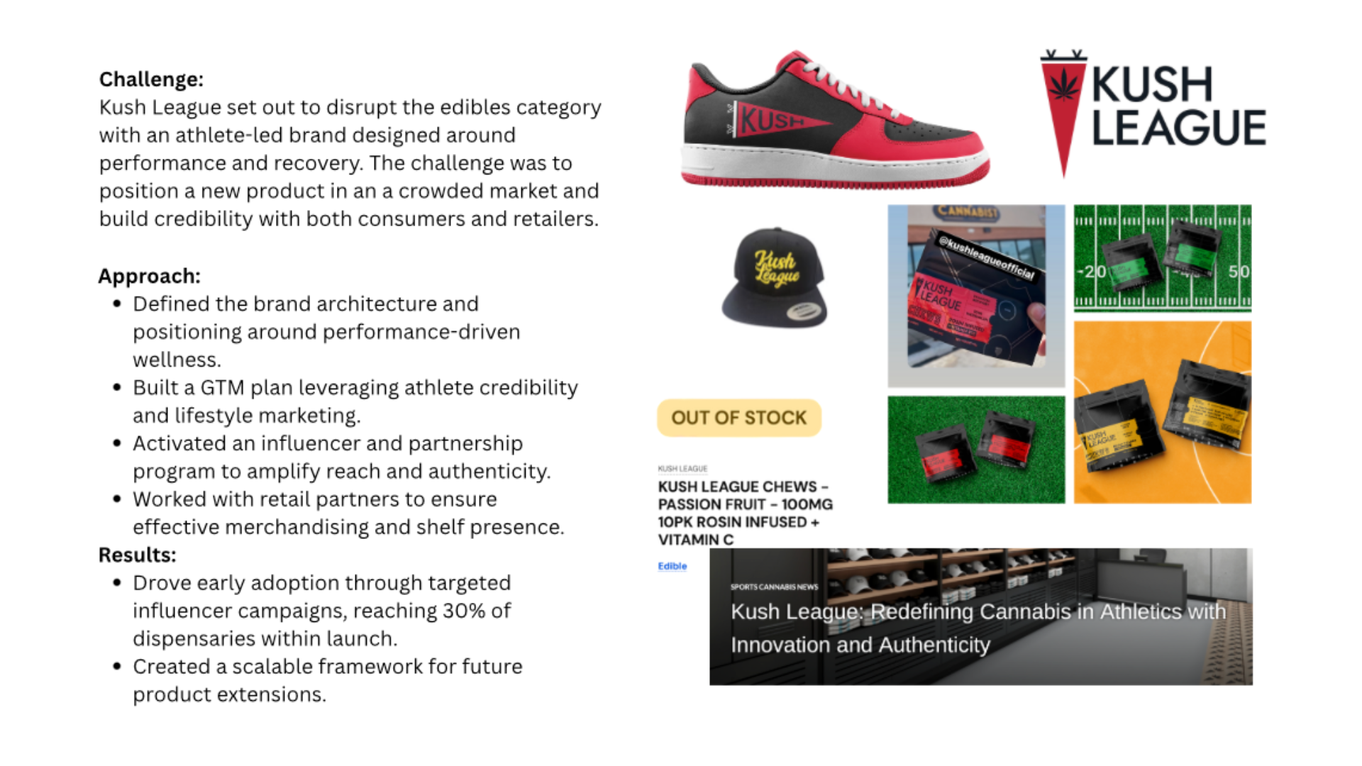 Kush League marketing materials